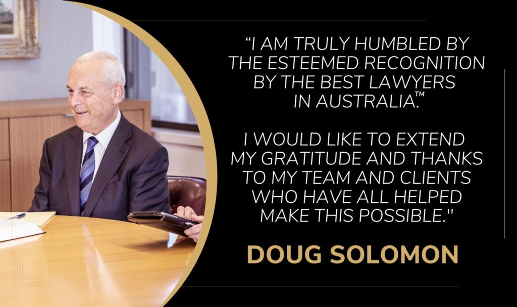Doug Solomon's Best Lawyers 2024 quote